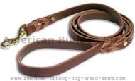 Heavy Duty Harness Leather Lead for American Bulldog Heavy Duty Harness Leather Lead for American Bulldog