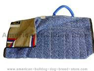 Dog bite sleeve cover made of French linen with handle