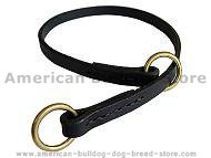 Silent leather training choke collar- American bulldog Silent leather training choke collar- American bulldog