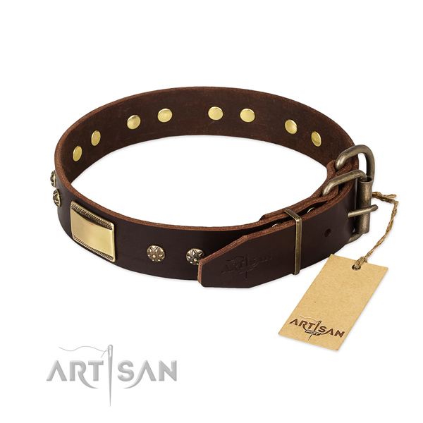 Unique genuine leather collar for your dog